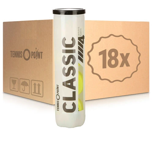 Classic Tennisball 18x 4 Ball Tube In A Box 3 Classic Tennisball 18x 4 Ball Tube In A Box