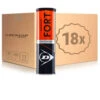 Dunlop Fort Clay Court 18x 4 Ball Tube -Tennis Zone Shop 0163700000 000