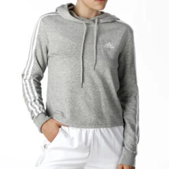 ADIDAS 3-Stripes FT Crop Hoody Women 8 ADIDAS 3-Stripes FT Crop Hoody Women -Tennis Zone Shop 15525000 10