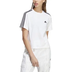 ADIDAS Essentials 3-Stripes Single Jersey Crop T-Shirt Women 8 ADIDAS Essentials 3-Stripes Single Jersey Crop T-Shirt Women -Tennis Zone Shop 17754000 13
