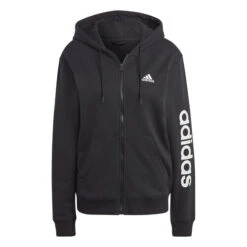 ADIDAS Linear French Terry Full Zip Hoodie Women -Tennis Zone Shop 18376000 13